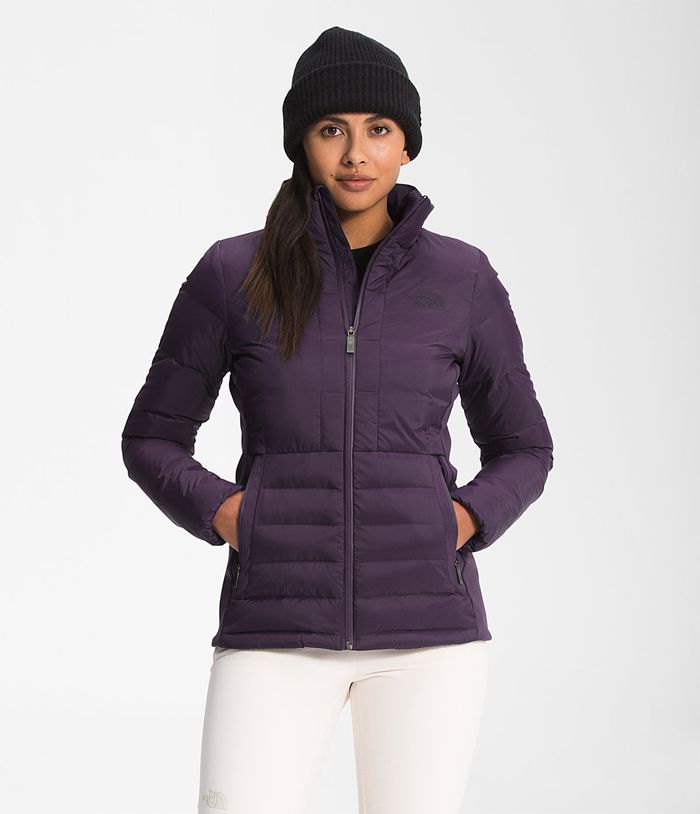 The North Face Womens Puffer Jacket Evelu Hybrid 038IXMHPU - Dark Purple